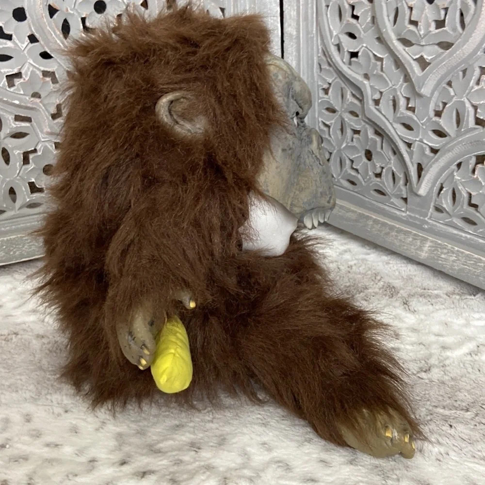 King Kong gorilla face mask faux fur banana Halloween costume trick or treat